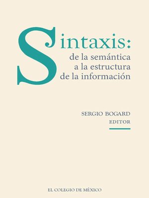 cover image of Sintaxis